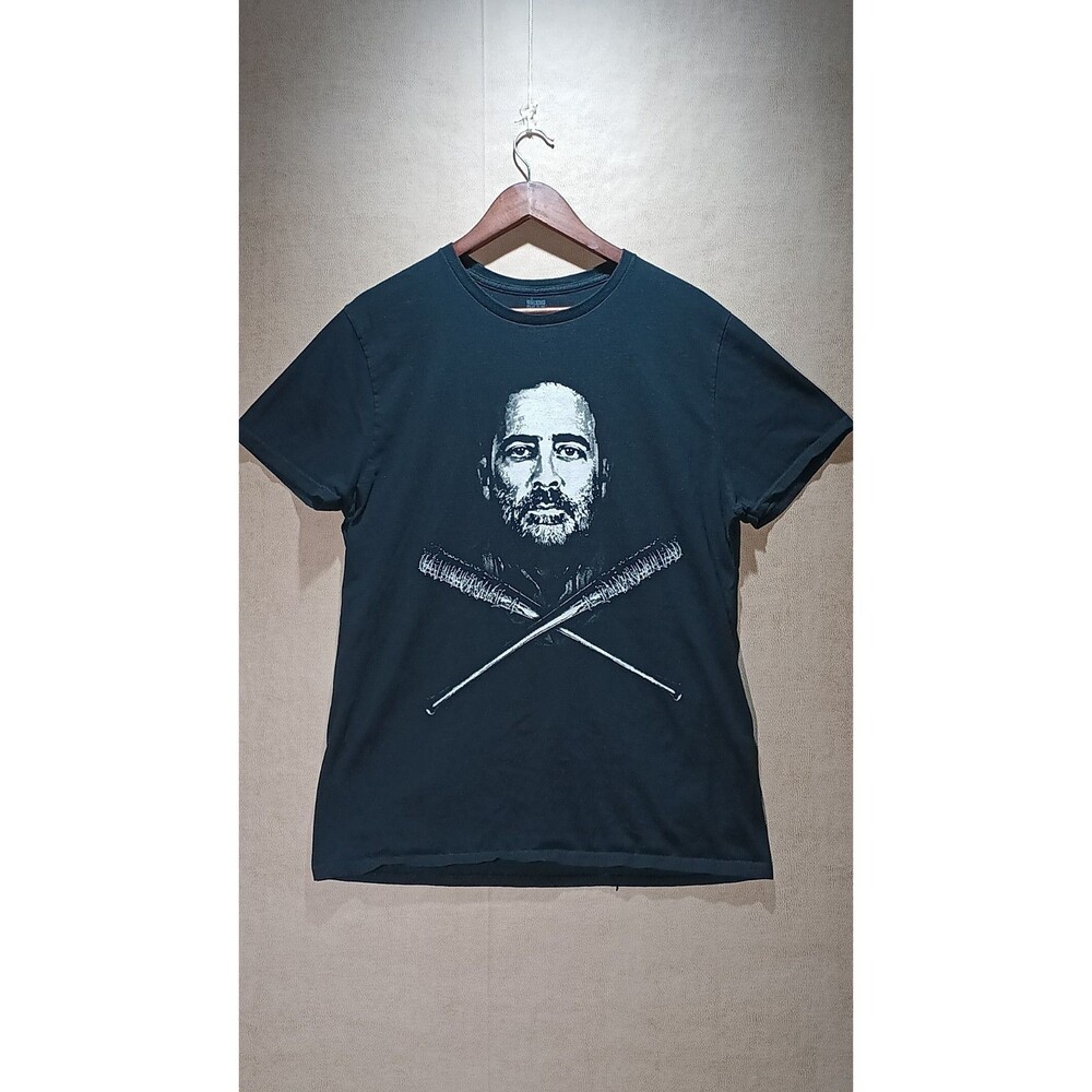 The Walking Dead Negan Lucille Crossbones Black T-shirt Men's Size L